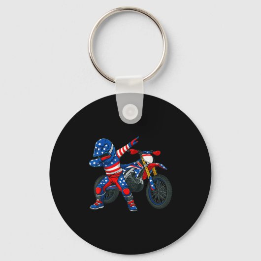 Funny Dirt Bike Art Rider Motocross Motorcycle Dir キーホルダー (正面)