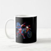 Funny Dirt Bike Art Rider Motocross Motorcycle Dir コーヒーマグカップ (左)