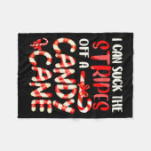 Funny Dirty Candy Cane Christmas Hilarious Santa H フリースブランケット (正面(横))