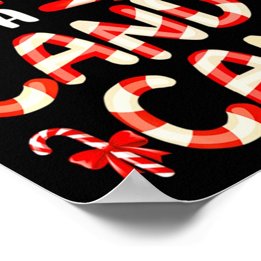 Funny Dirty Candy Cane Christmas Hilarious Santa H ポスター (角)