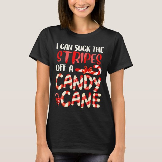 Funny Dirty Candy Cane Christmas Hilarious Santa H Tシャツ (正面)