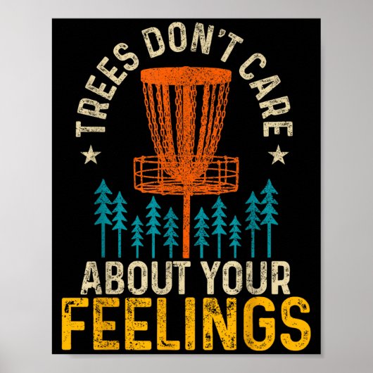 Funny Disc Golf Apparel Co. ディスクゴルフの木は ポスター (正面)
