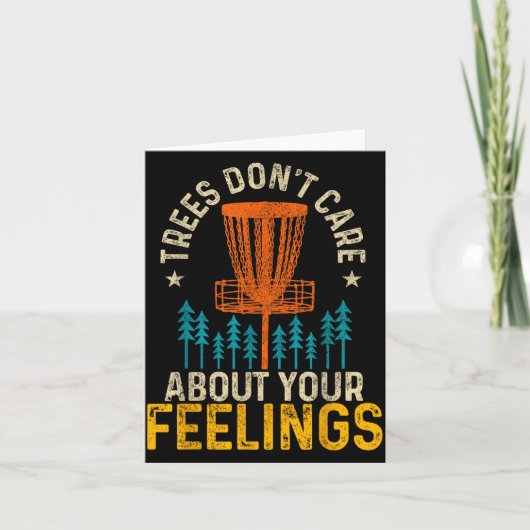 Funny Disc Golf Apparel Co. Disc Golf Trees Don't  カード (正面)