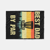 Funny Disc Golf Art For Men Dad Disc Golf Player D フリースブランケット (正面(横))