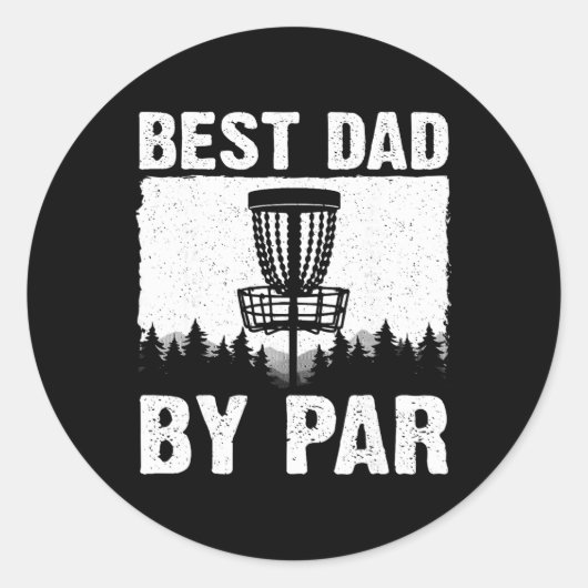 Funny Disc Golf Art For Men Dad Disc Golf Player D ラウンドシール (正面)