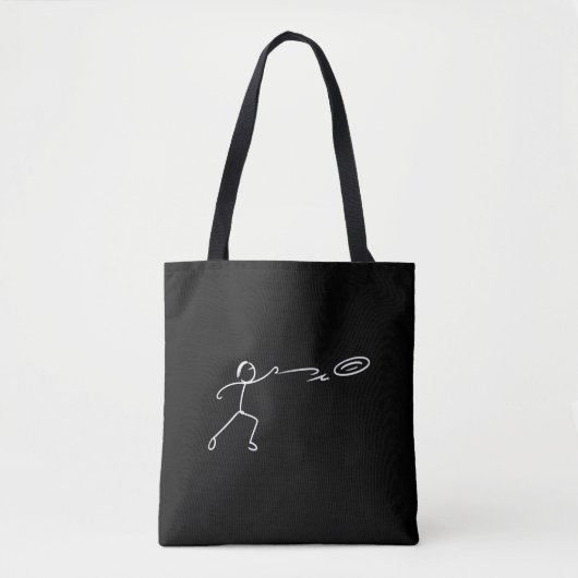 Funny Disc Golf Art Stickman Disc Golf Lover トートバッグ (正面)