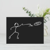 Funny Disc Golf Art Stickman Disc Golf Lover 招待状 (スタンド正面)
