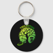 Funny Disc Golf Graphic Tree  キーホルダー (正面)