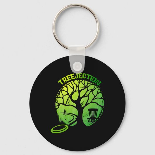 Funny Disc Golf Graphic Tree  キーホルダー (正面)