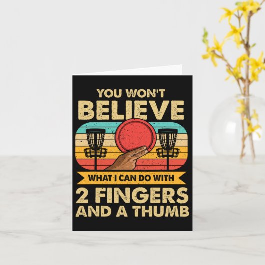 Funny Disc Golf Meme  カード (黄色い花)