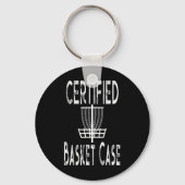 Funny Disc Golf Player Certified Basket Case キーホルダー (正面)