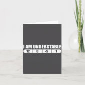 Funny Disc Golf Quote Design, I Am Understable Fri カード (正面)