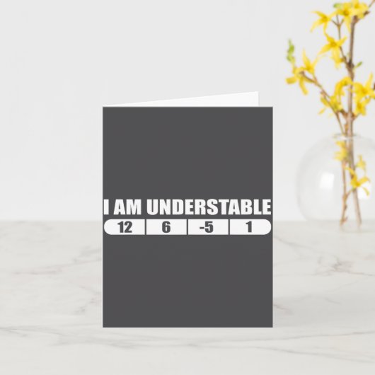 Funny Disc Golf Quote Design, I Am Understable Fri カード (黄色い花)