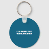 Funny Disc Golf Quote Design, I Am Understable Fri キーホルダー (正面)