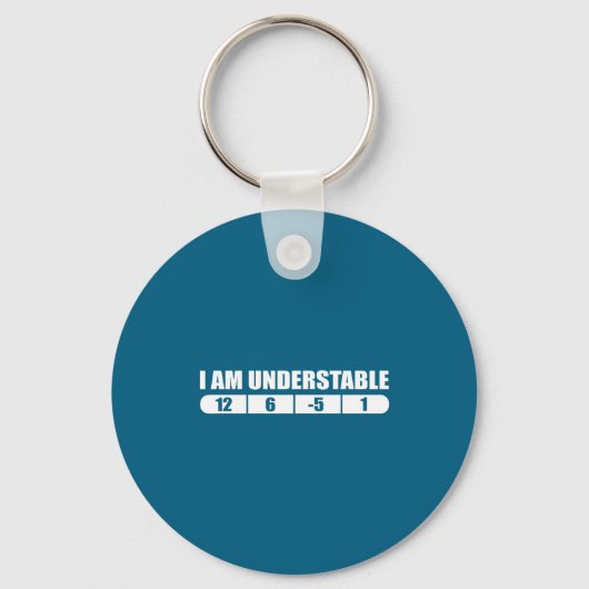 Funny Disc Golf Quote Design, I Am Understable Fri キーホルダー (正面)