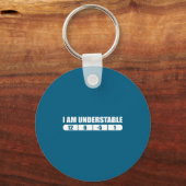 Funny Disc Golf Quote Design, I Am Understable Fri キーホルダー (正面)