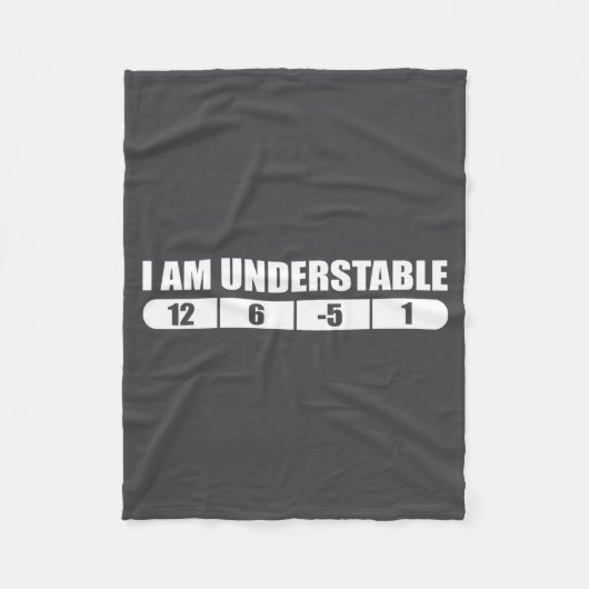 Funny Disc Golf Quote Design, I Am Understable Fri フリースブランケット (正面)