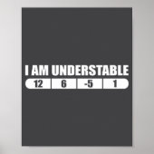 Funny Disc Golf Quote Design, I Am Understable Fri ポスター (正面)