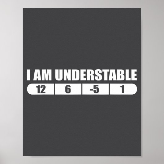 Funny Disc Golf Quote Design, I Am Understable Fri ポスター (正面)