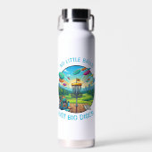 Funny Disc Golf Retro Badge Vintage Illustration ウォーターボトル (正面)