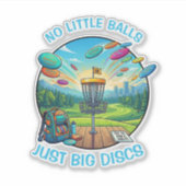 Funny Disc Golf Retro Badge Vintage Illustration シール (正面)