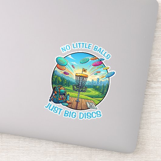 Funny Disc Golf Retro Badge Vintage Illustration シール (詳細)