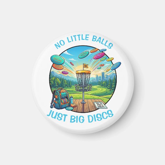 Funny Disc Golf Retro Badge Vintage Illustration マグネット (正面)