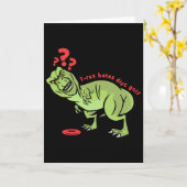 Funny Disc Golf T Rex Kids  カード (黄色い花)