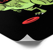Funny Disc Golf T Rex Kids  ポスター (角)