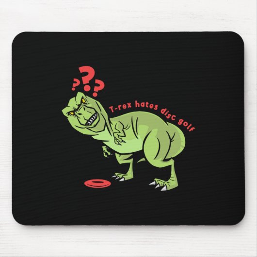 Funny Disc Golf T Rex Kids  マウスパッド (正面)
