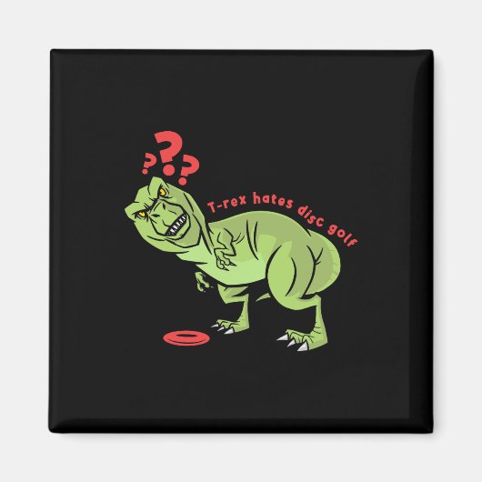 Funny Disc Golf T Rex Kids  マグネット (正面)