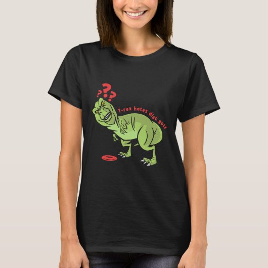 Funny Disc Golf T Rex Kids  Tシャツ (正面)