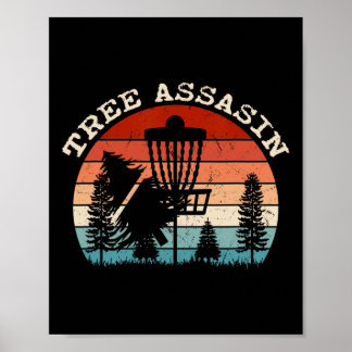 Funny Disc Golfer Gifts Outdoor Sports Stupid Tree ポスター