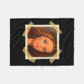 Funny Disgusting Doll Face Meme Hilarious Sarcasti フリースブランケット (正面(横))