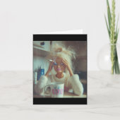 Funny Disgusting Doll Face Meme Smoking Sad Sarcas カード (正面)