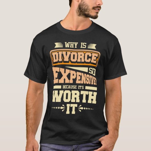 Funny divorce and divorce party with divorce suppo tシャツ (正面)