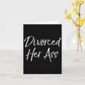 Funny Divorce Gift For Men Sarcastic Quote Divorce カード (黄色い花)