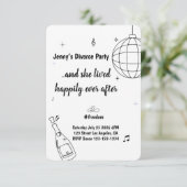 Funny Divorce Party Invitation RSVP Modern Freedom (スタンド正面)