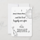 Funny Divorce Party Invitation RSVP Modern Freedom (正面)