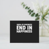 Funny Divorce Quote Design Gift For Divorce Party ポストカード (スタンド正面)
