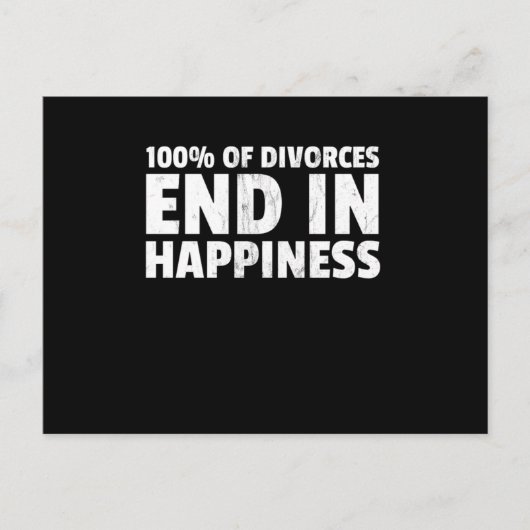 Funny Divorce Quote Design Gift For Divorce Party ポストカード (正面)