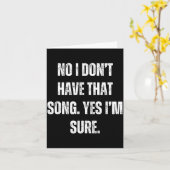 Funny Dj I Dont Have That Song Request Mens Womens カード (黄色い花)