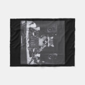 Funny Dj Raccoon House Party Sound Tech Music Tras フリースブランケット (正面(横))