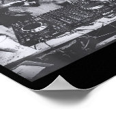 Funny Dj Raccoon House Party Sound Tech Music Tras ポスター (角)