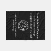 Funny Dnd Gift For Role Playing Games Rpg  フリースブランケット (正面(横))