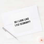 Funny Do I Look Like I Fly Economy Traveler Quote スクエアシール (封筒)