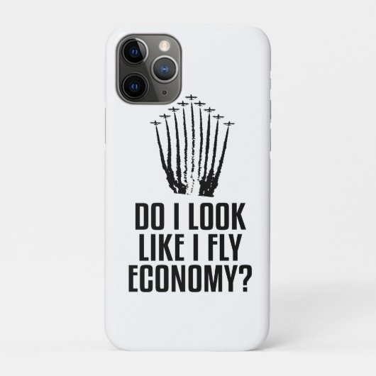 Funny Do I Look Like I Fly Economy Traveler Quote Case-Mate iPhoneケース (裏)