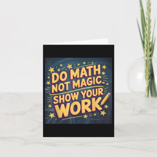 Funny Do Math Not Magic Teacher Back To School Mat カード (正面)