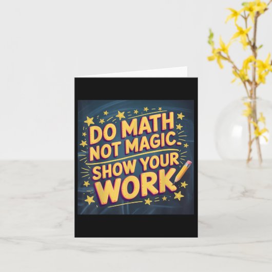 Funny Do Math Not Magic Teacher Back To School Mat カード (黄色い花)