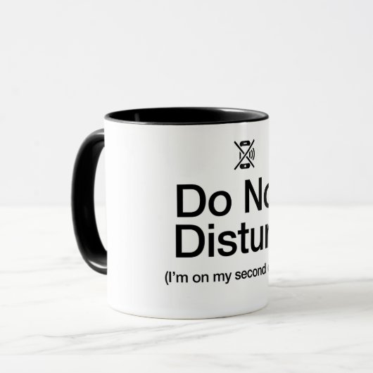 Funny Do Not Disturb Coffee Mug-WFH Sarcastic Mug マグカップ (正面左)